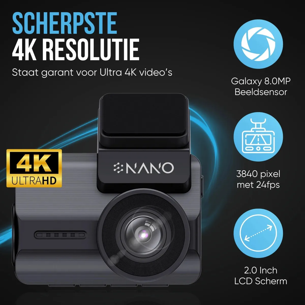 New M68 4K 2CH Wifi GPS 32gb dashcam Dashcams