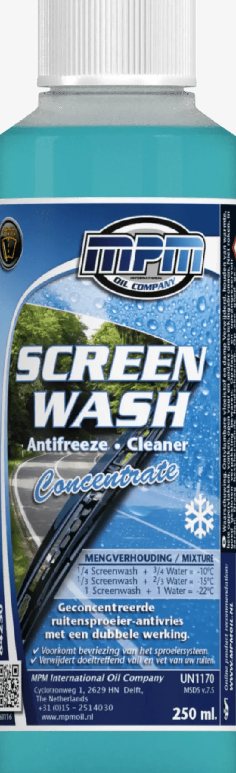 250 ml winter ruitensproeiervloeistof Oliën & Vloeistoffen