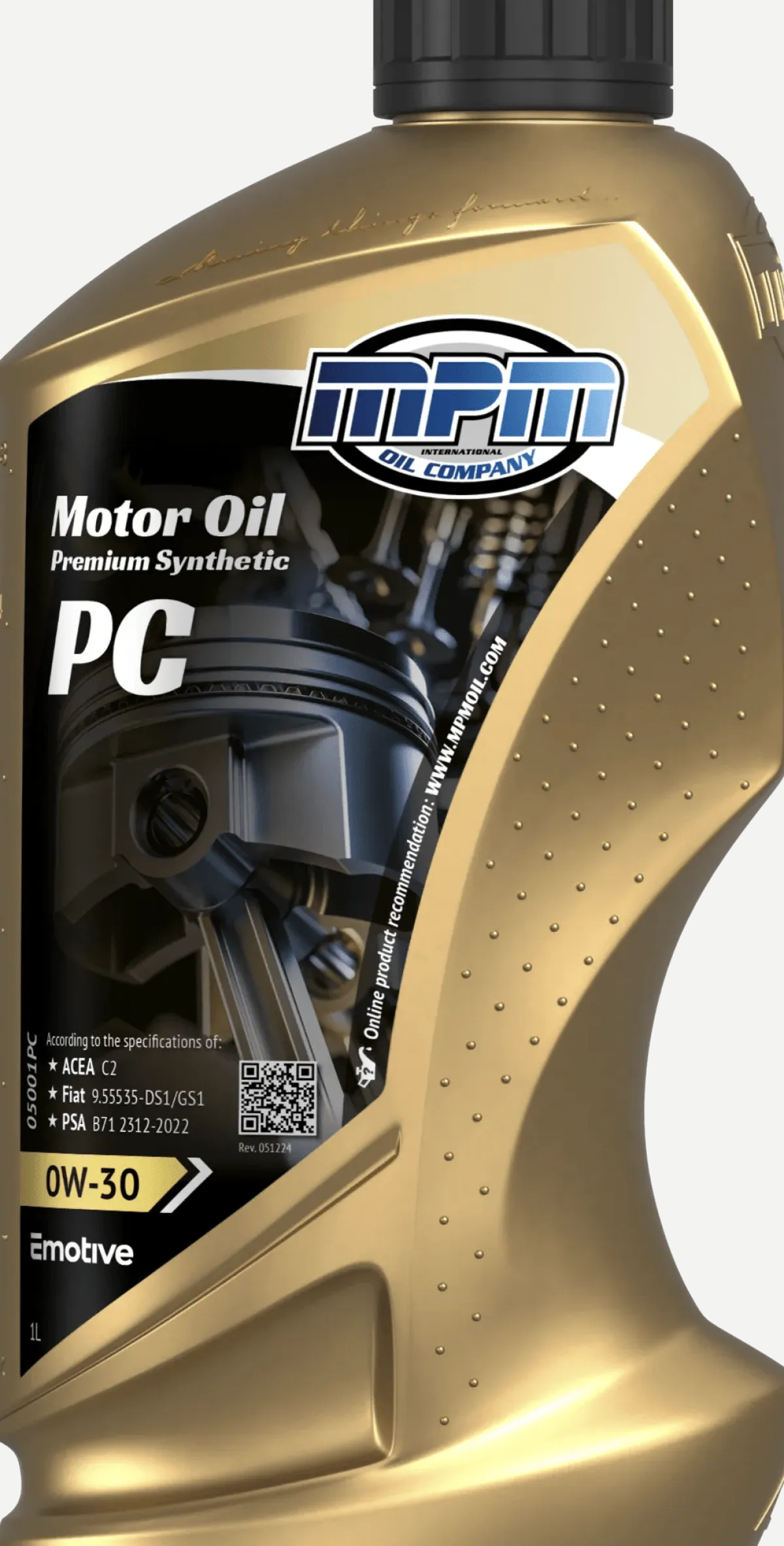 Motorolie 0w30 pc premium synthetic | 1 liter Oliën & Vloeistoffen