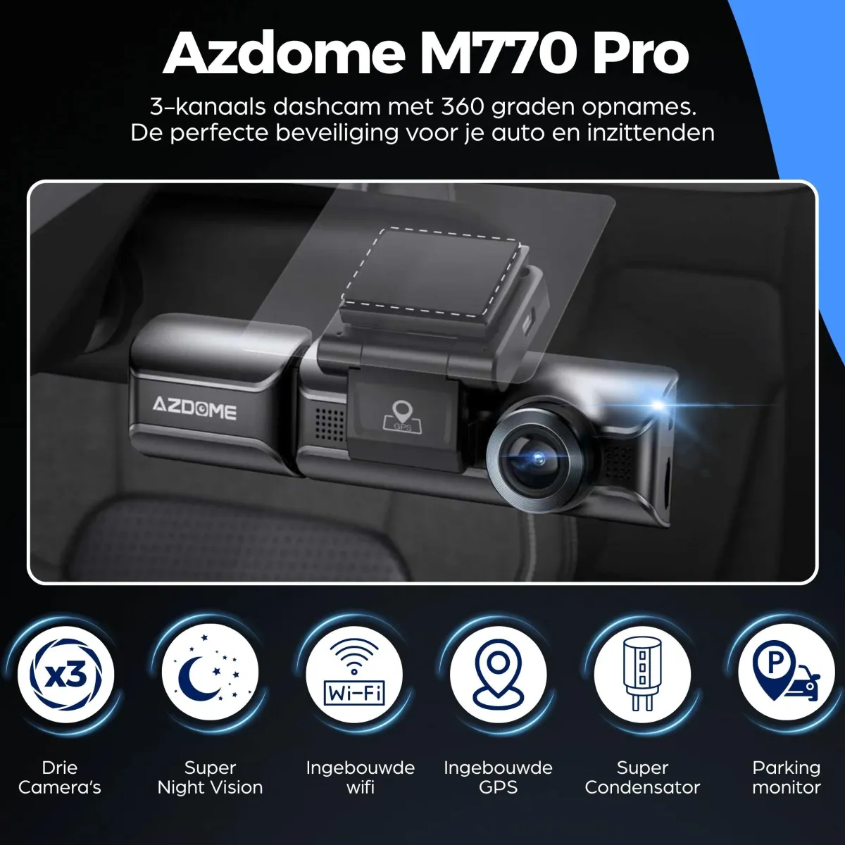 Clearance M770 Pro 2CH 4K Wifi GPS 64gb dashcam Dashcams