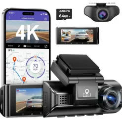 Clearance M770 Pro 2CH 4K Wifi GPS 64gb dashcam Dashcams