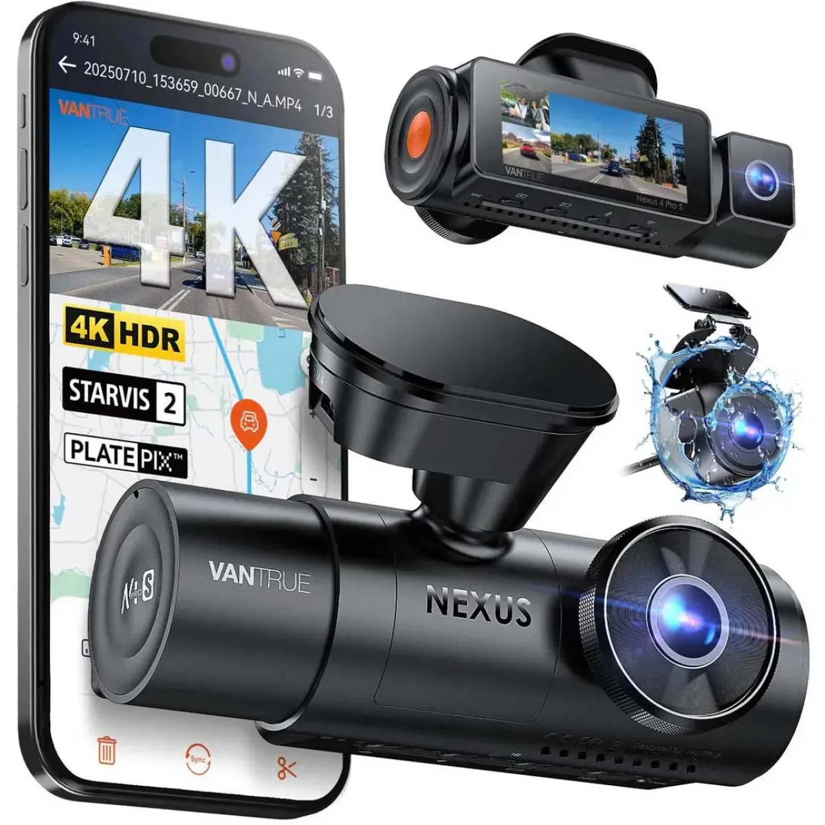 Hot N4 Pro S Cloud 3CH 4K Wifi GPS dashcam Dashcams