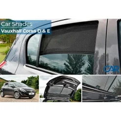 New Opel Corsa D 5 deurs 2006-2014 & Corsa E 5 deurs 2014- excl. Facelift - Zonneschermen Autozonneschermen