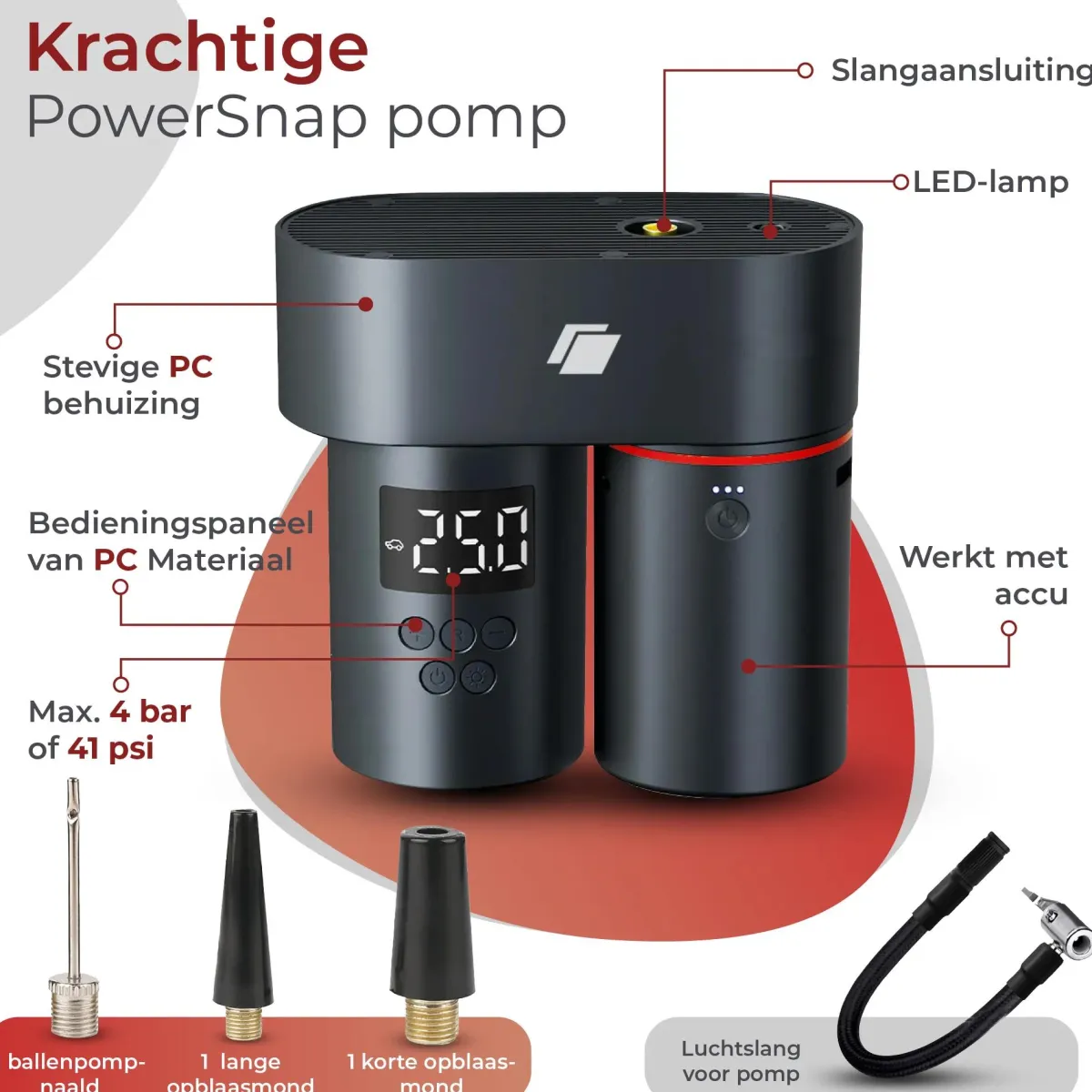 Best PowerSnap 12V Draadloze Bandenpomp 150psi Autogereedschap
