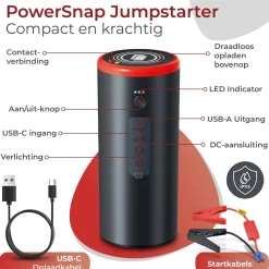 New PowerSnap 12V Jumpstarter 300A & Powerbank Acculaders & Starthulpen