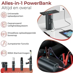 New PowerSnap 12V Jumpstarter 300A & Powerbank Acculaders & Starthulpen