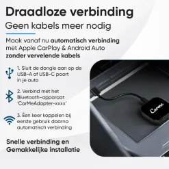 Outlet Premium 2-in-1 CarPlay & Android Auto Dongle Draadloze Ontvangers