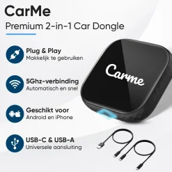 Outlet Premium 2-in-1 CarPlay & Android Auto Dongle Draadloze Ontvangers