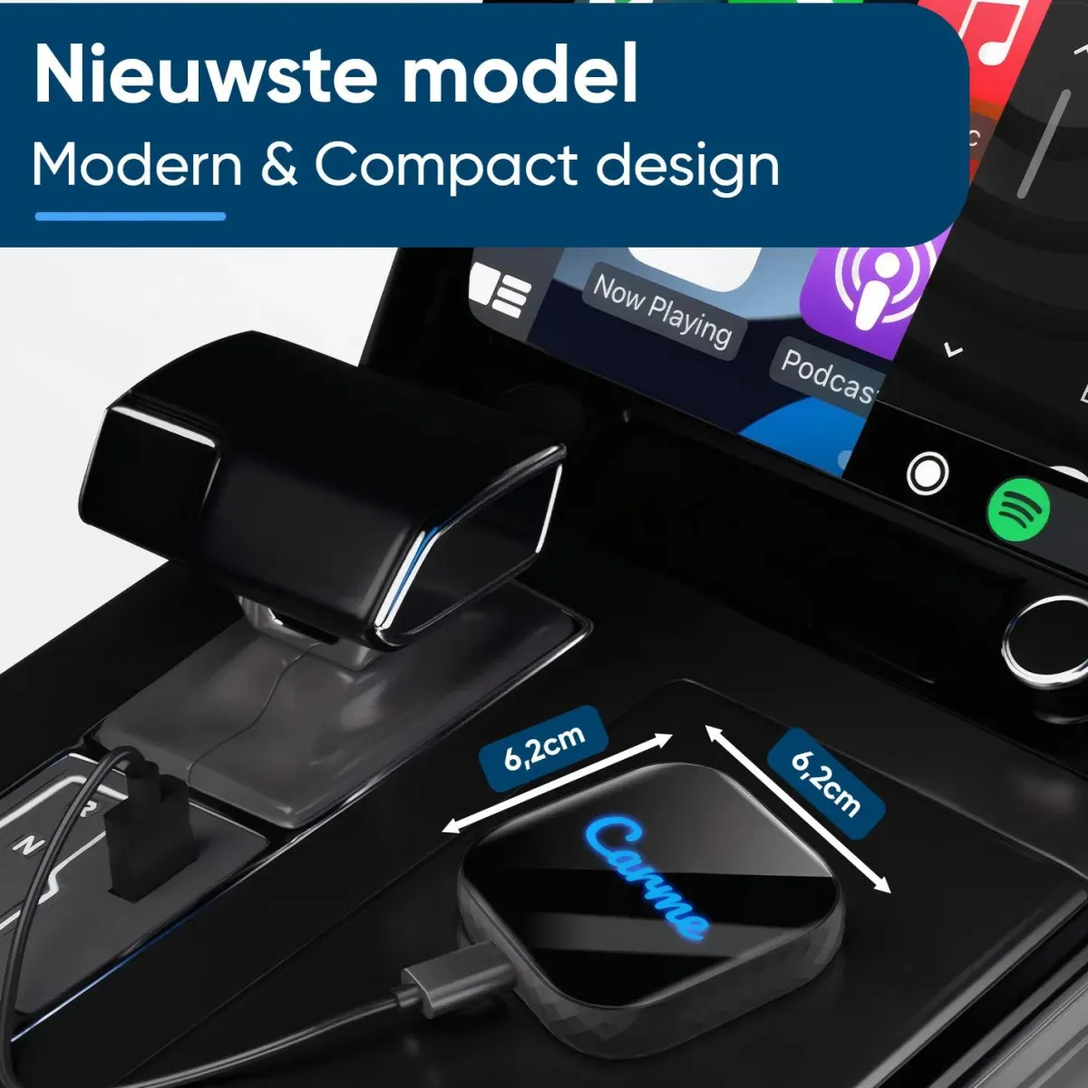 Outlet Premium 2-in-1 CarPlay & Android Auto Dongle Draadloze Ontvangers