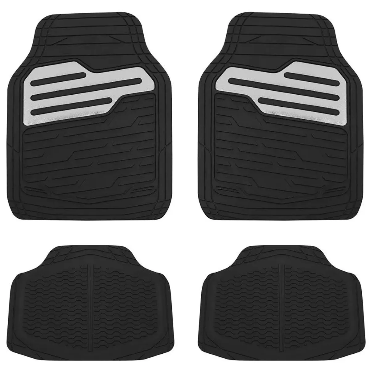 Clearance Rubber automatten set - Zwart - Grijs Automatten