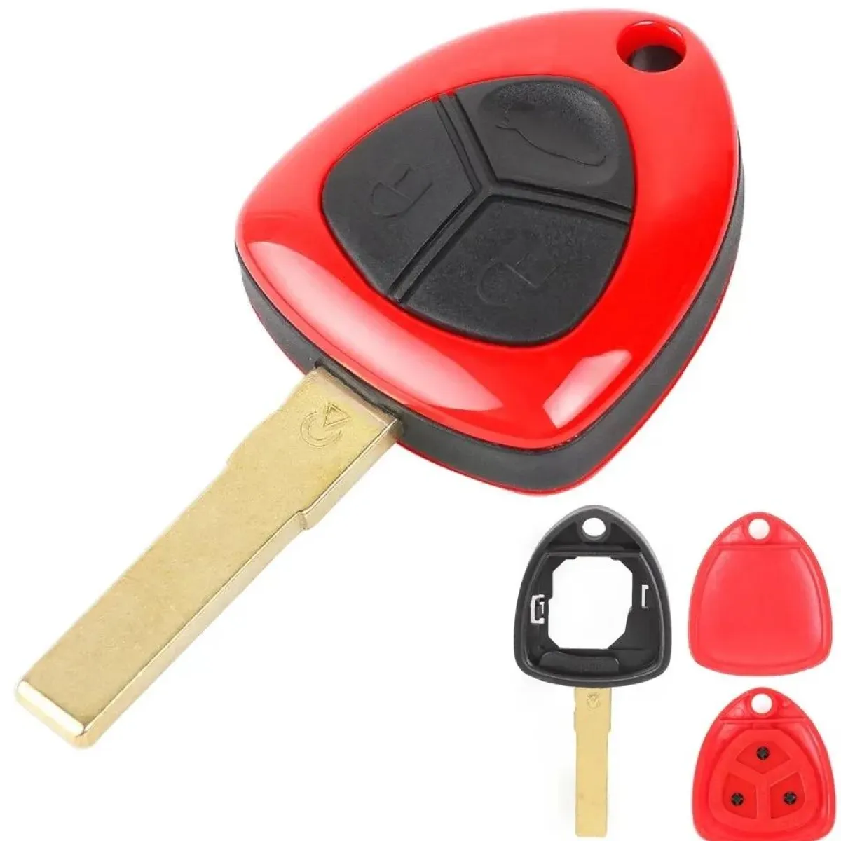 Best Sleutelbehuizing 3 knops geschikt voor Ferrari Autosleutelhoesjes