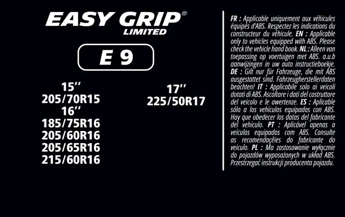Sale Sneeuwkettingen - Easy Grip - EG-E9 Sneeuwkettingen