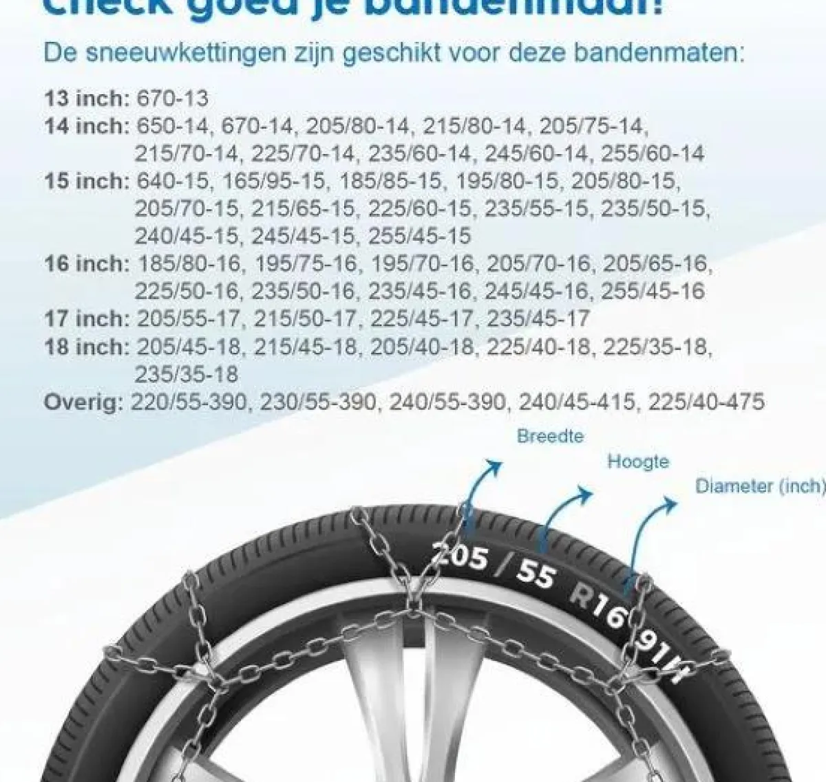 Clearance Sneeuwkettingen – KNN100 Sneeuwkettingen