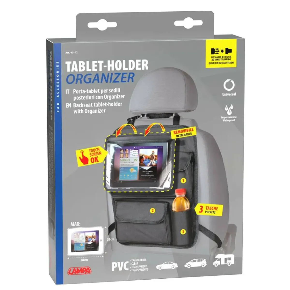 Discount Stoel organizer met tablethouder Organizers