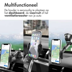 Outlet Telefoonhouder Auto - Dashboard / Raam / Vent Telefoon & Tablethouders