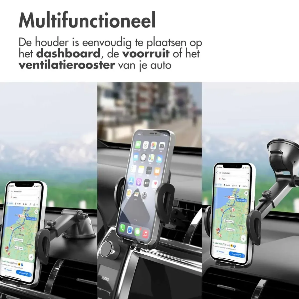 Outlet Telefoonhouder Auto - Dashboard / Raam / Vent Telefoon & Tablethouders