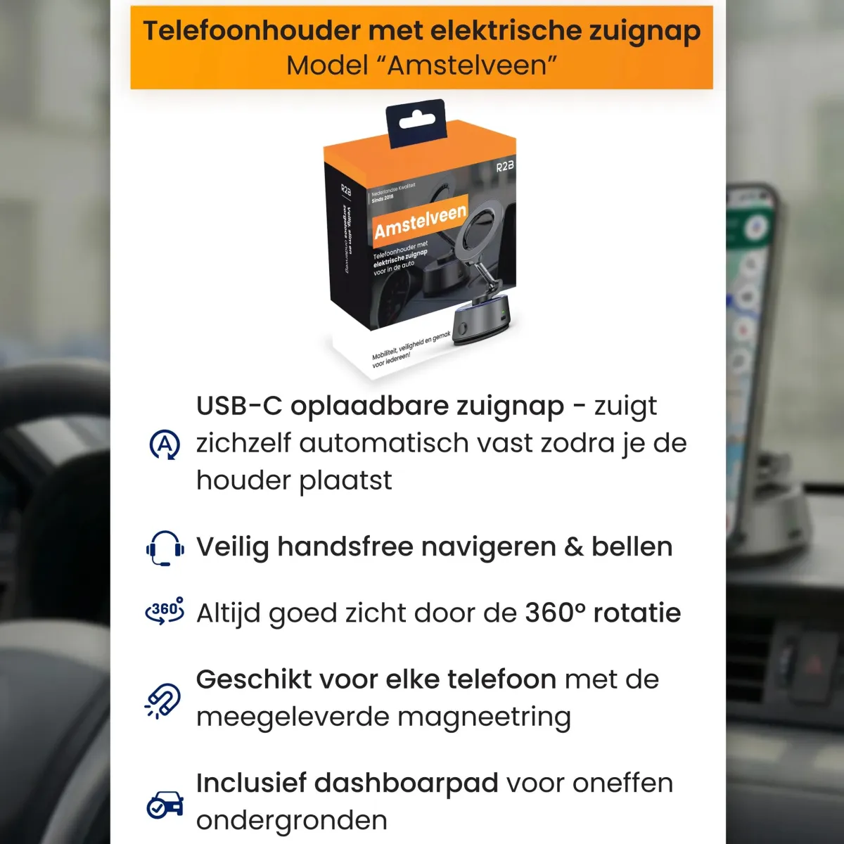 New Telefoonhouder Auto - Magnetische zuignap Telefoon & Tablethouders