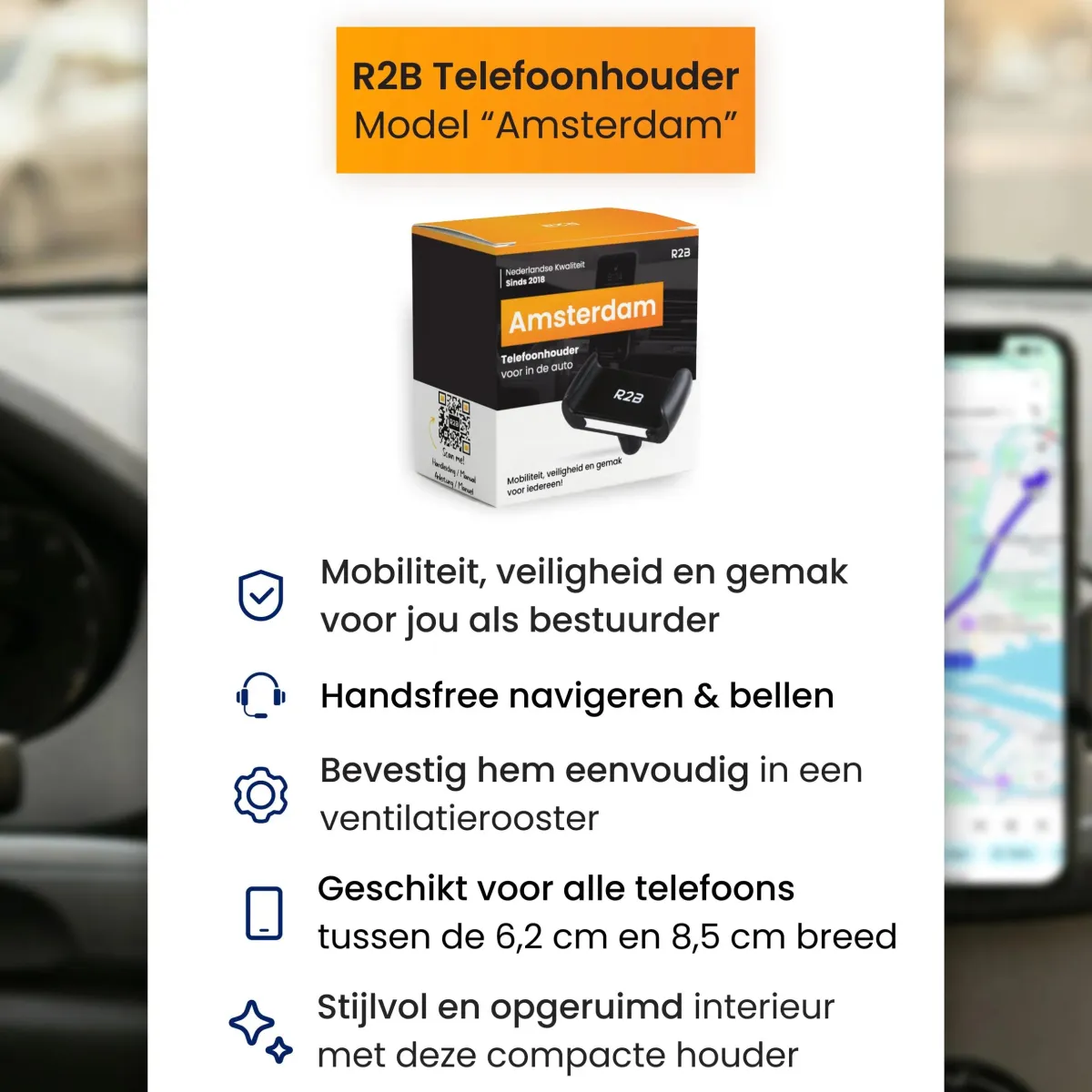 Telefoonhouder Auto Ventilatie Rooster Telefoon & Tablethouders