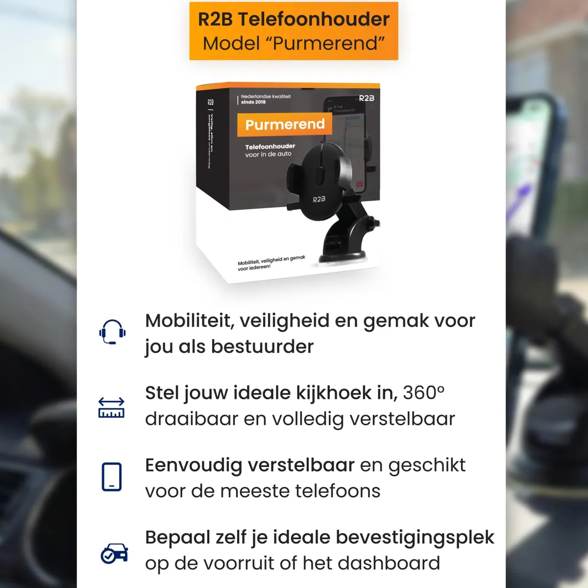 Outlet Telefoonhouder Auto voor Dashboard en Raam Telefoon & Tablethouders
