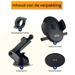Online Telefoonhouder Auto voor Raam + Dashboardpad Telefoon & Tablethouders