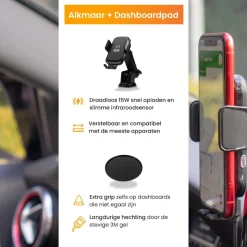 New Telefoonhouder Auto Zuignap + Dashboardpad Telefoon & Tablethouders
