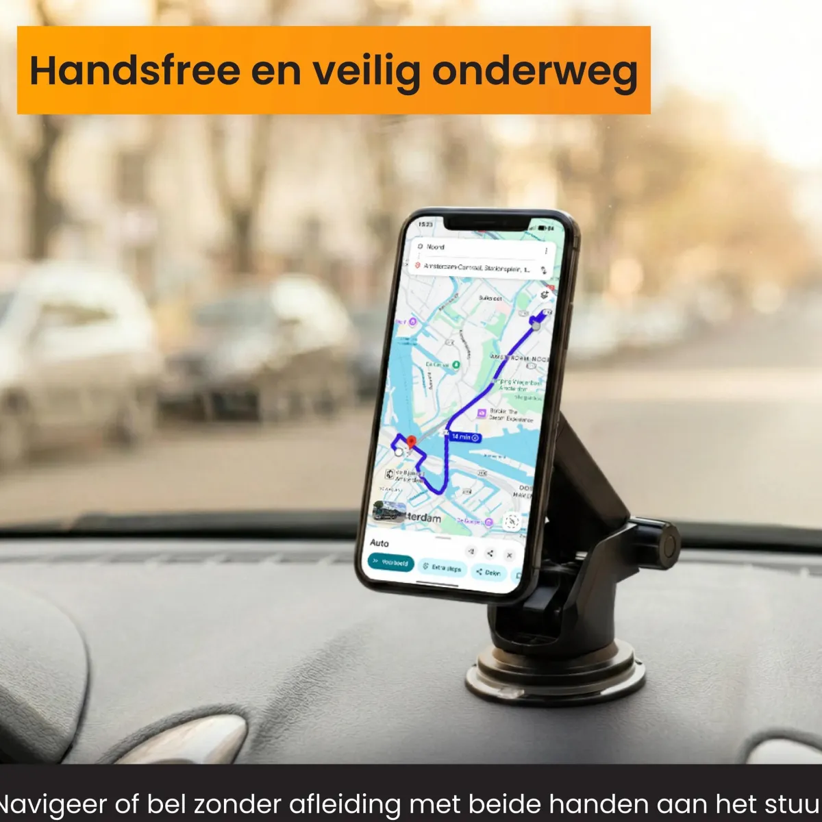 Best Telefoonhouder Auto Zuignap met Draadloze Oplader Telefoon & Tablethouders