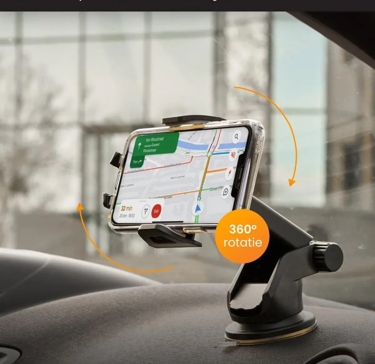 Online Telefoonhouder Auto Zuignap en Ventilatie Telefoon & Tablethouders