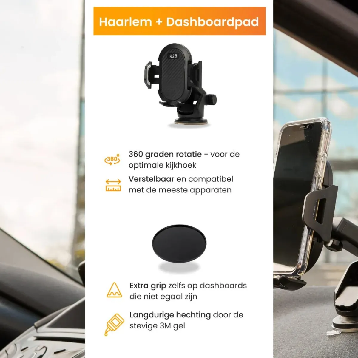 Clearance Telefoonhouders Auto Zuignap + Dashboardpad Telefoon & Tablethouders