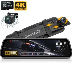 Clearance T55 4K 2CH Full Mirror Wifi GPS 32gb dashcam Dashcams