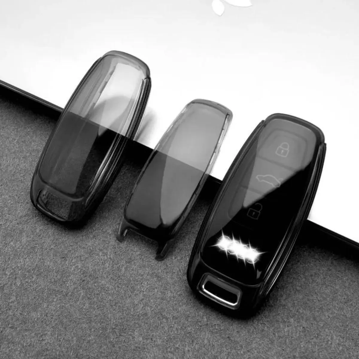 Clearance TPU Sleutelhoesje voor Audi clear 5 Autosleutelhoesjes