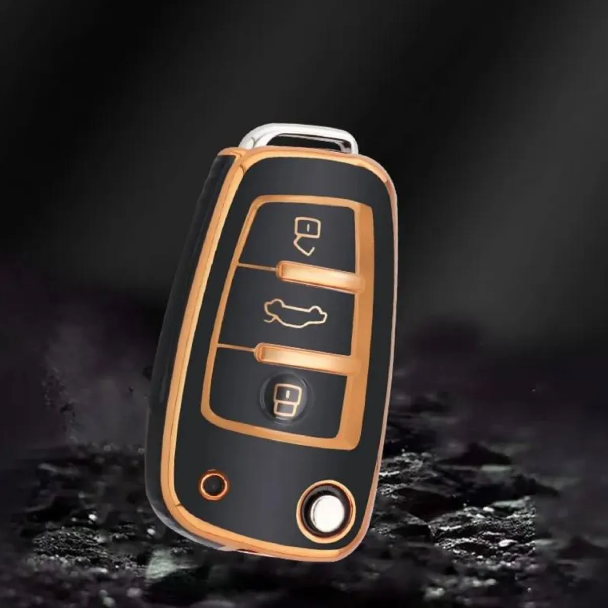 Hot TPU Sleutelhoesje voor Audi goud C3 Autosleutelhoesjes