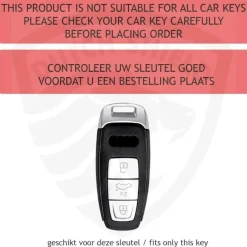 New TPU Sleutelhoesje voor Audi goud D3 Autosleutelhoesjes