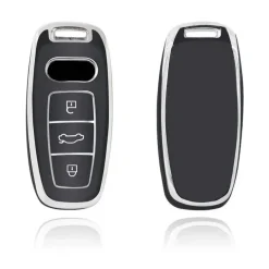 New TPU Sleutelhoesje voor Audi zwart D3 Autosleutelhoesjes