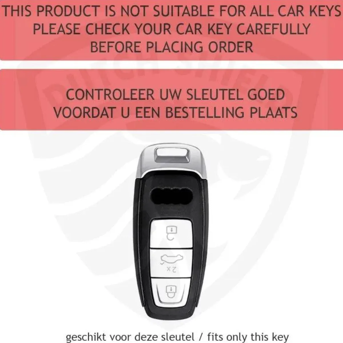 New TPU Sleutelhoesje voor Audi zwart D3 Autosleutelhoesjes