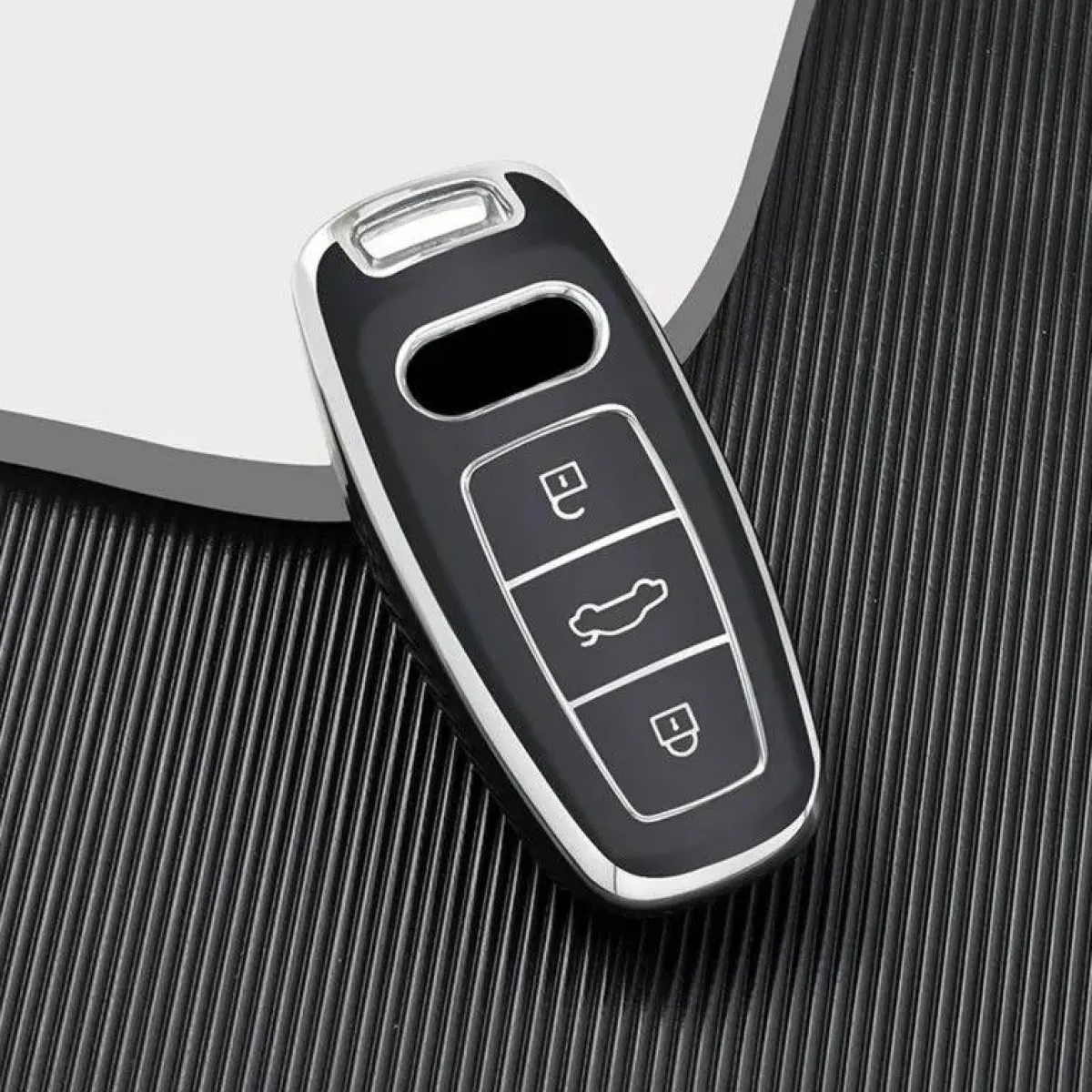 New TPU Sleutelhoesje voor Audi zwart D3 Autosleutelhoesjes