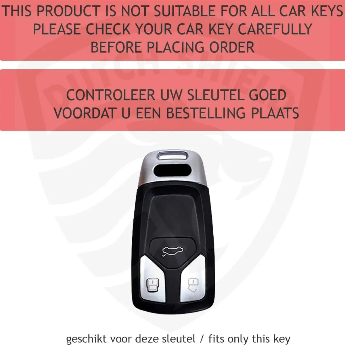 New TPU Sleutelhoesje voor Audi zwart B3 Autosleutelhoesjes