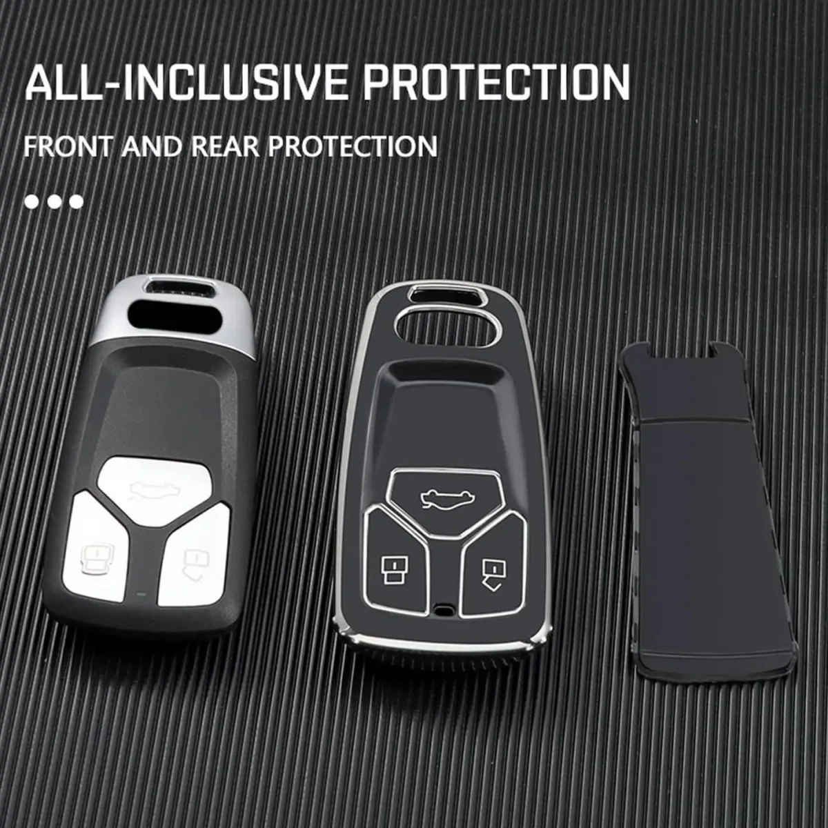 New TPU Sleutelhoesje voor Audi zwart B3 Autosleutelhoesjes