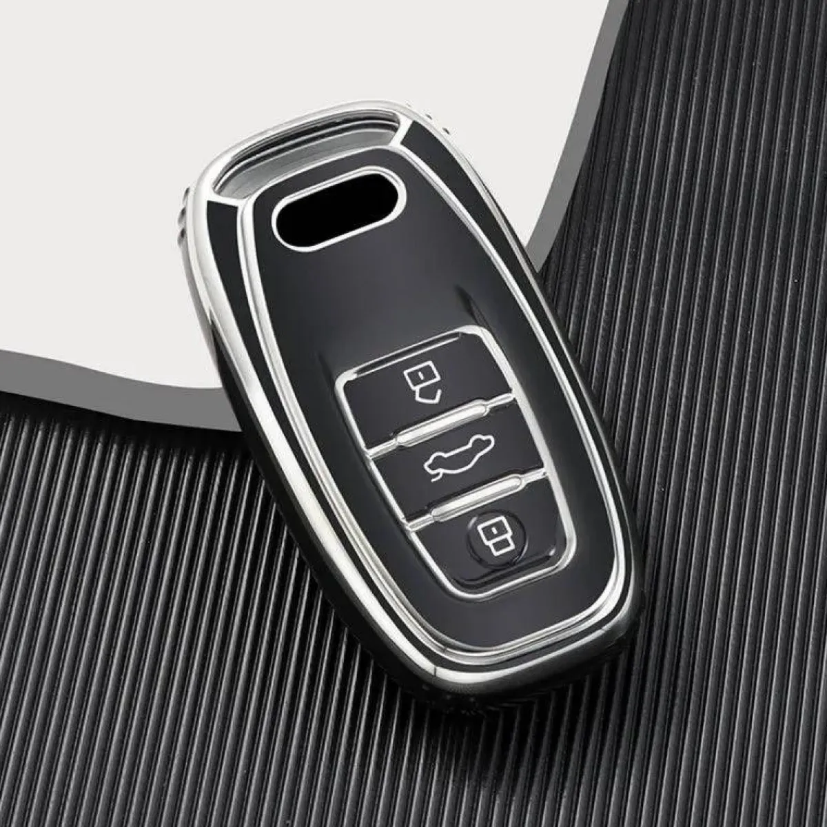 Outlet TPU Sleutelhoesje voor Audi zwart A3 Autosleutelhoesjes