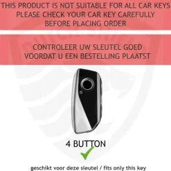 Outlet TPU Sleutelhoesje voor Bmw goud F4 Autosleutelhoesjes
