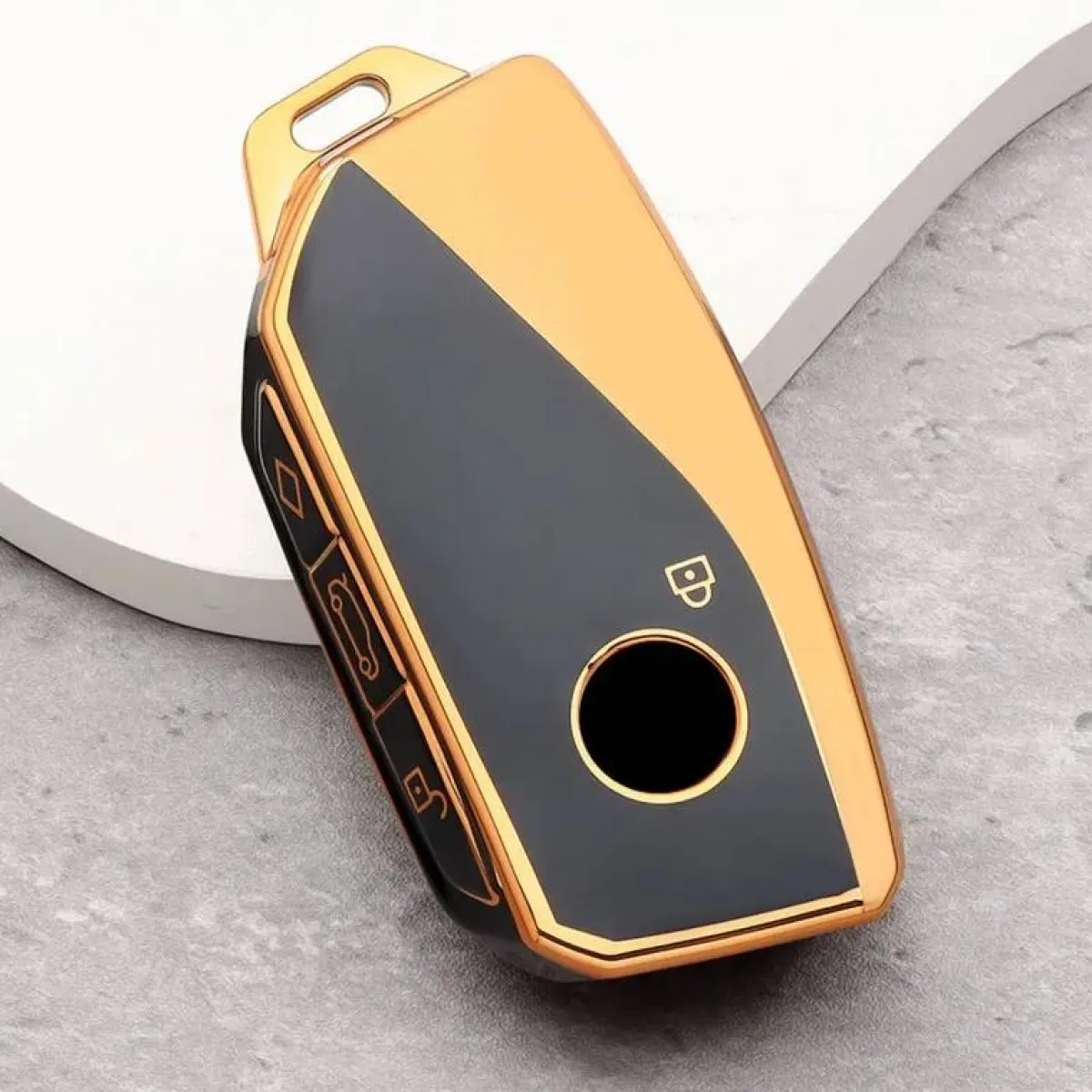 Outlet TPU Sleutelhoesje voor Bmw goud F4 Autosleutelhoesjes
