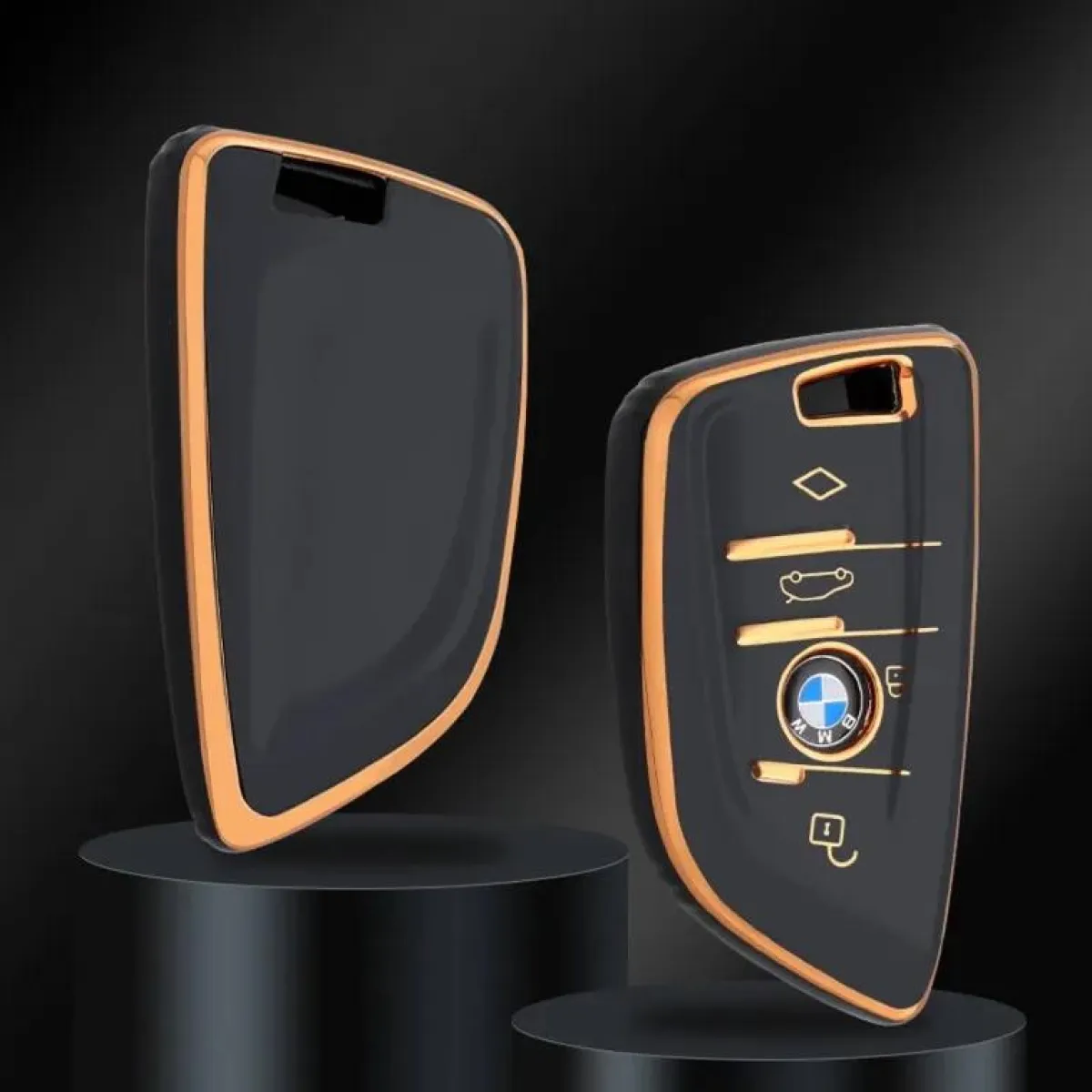 Hot TPU Sleutelhoesje voor Bmw goud B4A Autosleutelhoesjes