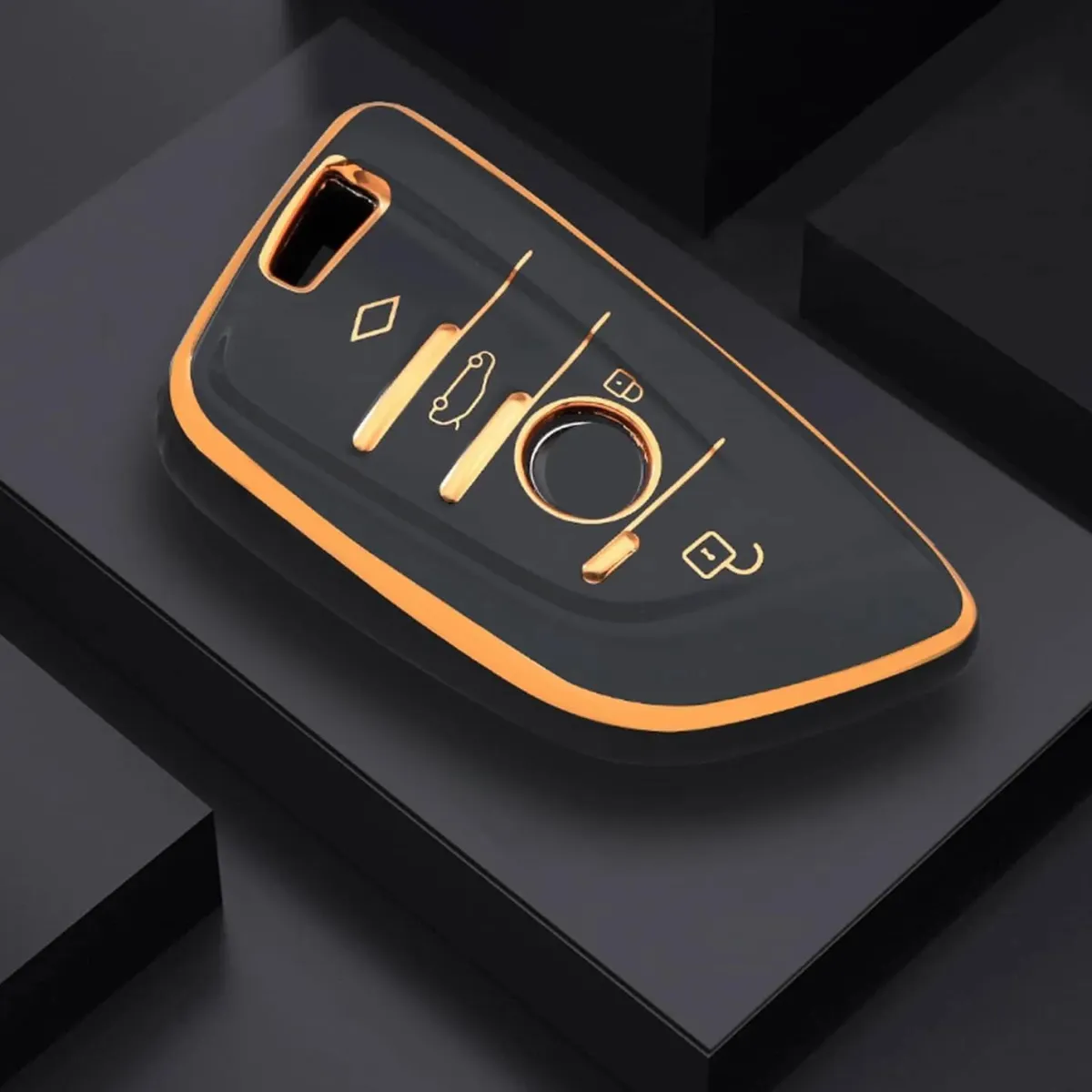 Hot TPU Sleutelhoesje voor Bmw goud B4A Autosleutelhoesjes