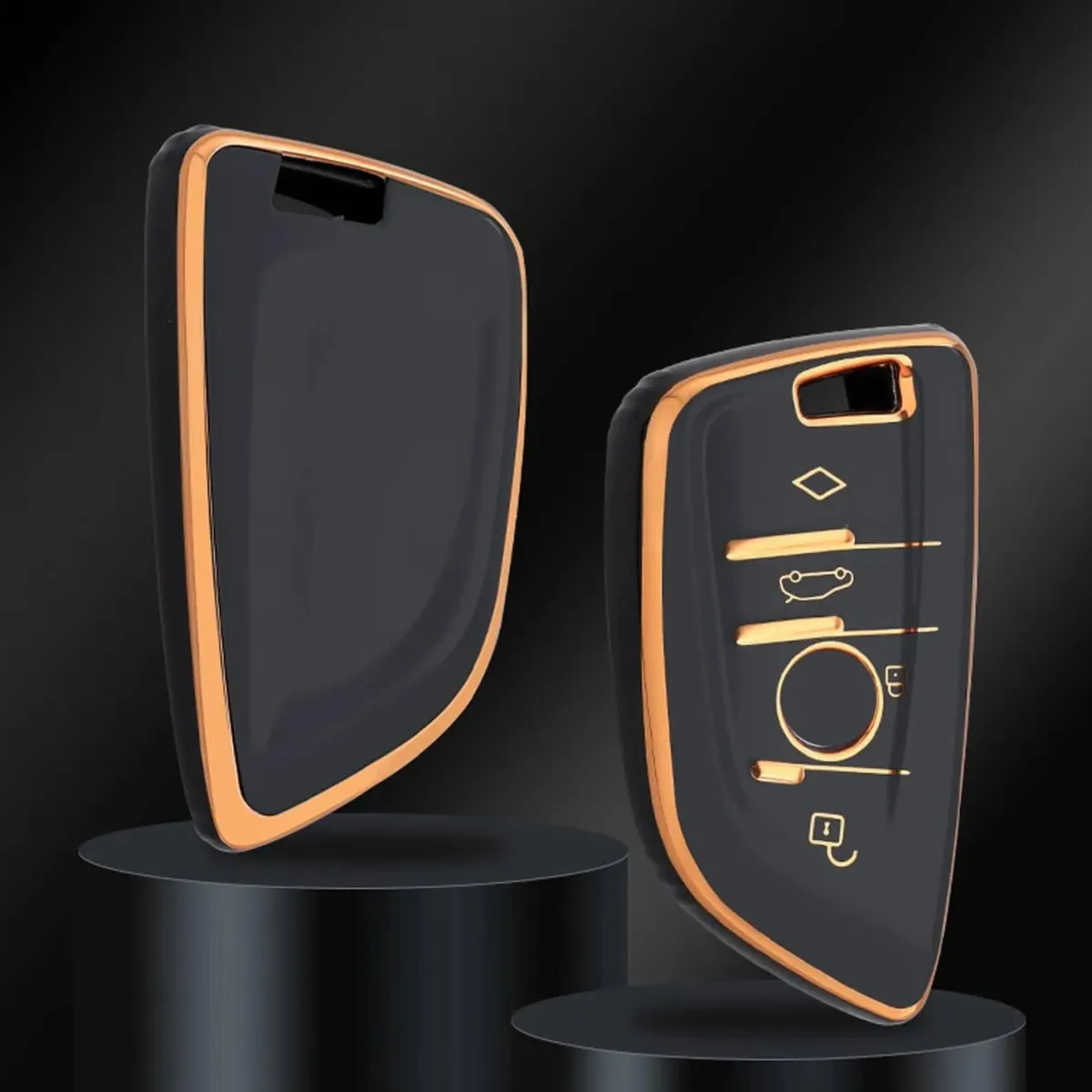 Hot TPU Sleutelhoesje voor Bmw goud B4A Autosleutelhoesjes