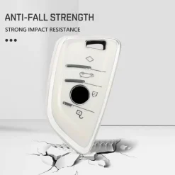 Best TPU Sleutelhoesje voor Bmw i serie wit B4A-NEW Autosleutelhoesjes