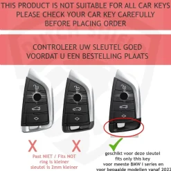 Best TPU Sleutelhoesje voor Bmw i serie wit B4A-NEW Autosleutelhoesjes