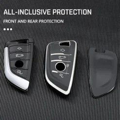 Discount TPU Sleutelhoesje voor Bmw i serie zwart B4A-NEW Autosleutelhoesjes