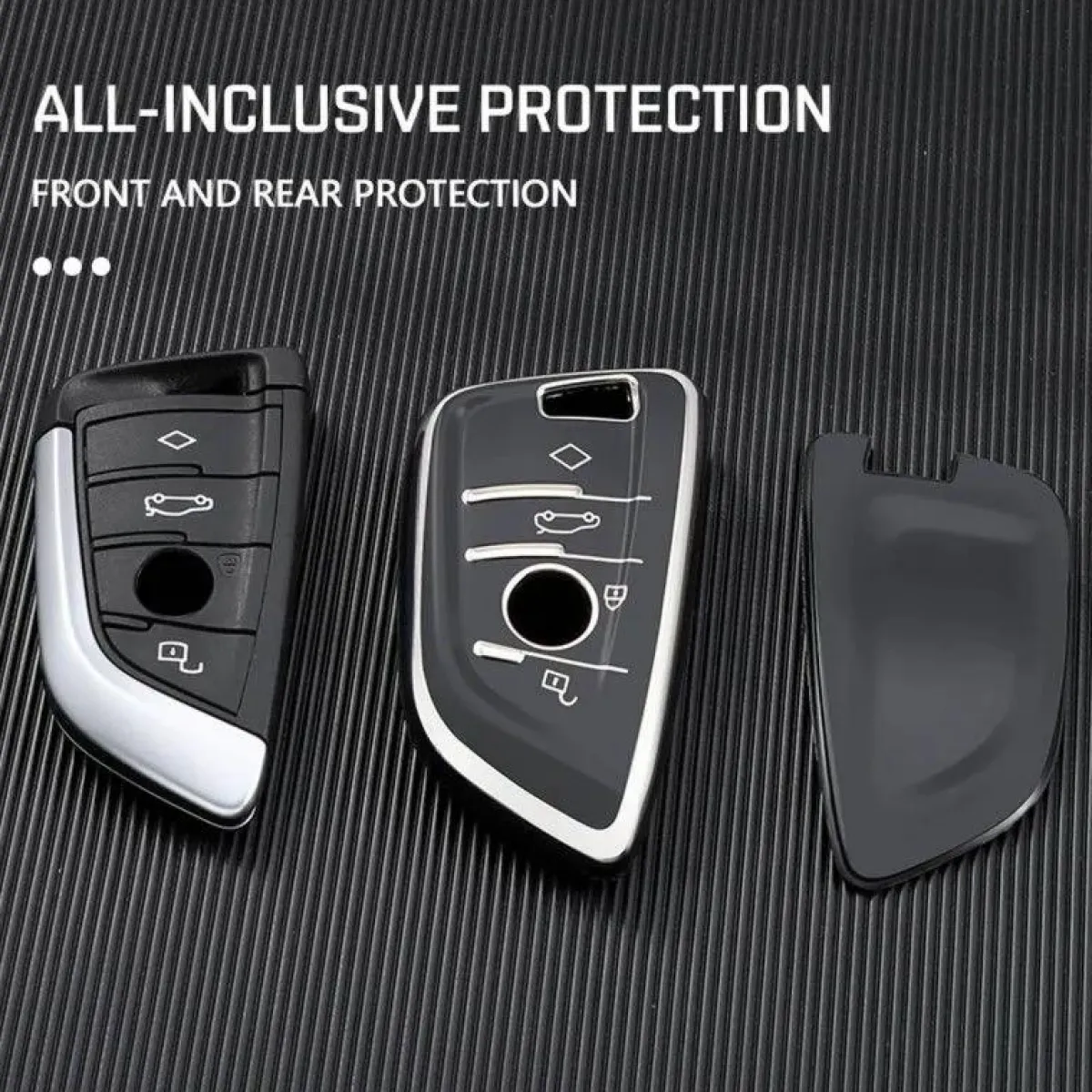 Discount TPU Sleutelhoesje voor Bmw i serie zwart B4A-NEW Autosleutelhoesjes