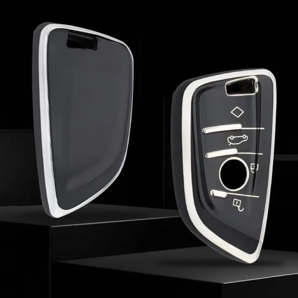 Discount TPU Sleutelhoesje voor Bmw i serie zwart B4A-NEW Autosleutelhoesjes
