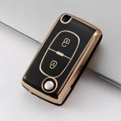Outlet TPU Sleutelhoesje voor Citroën goud D2 Autosleutelhoesjes
