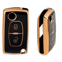 Outlet TPU Sleutelhoesje voor Citroën goud D2 Autosleutelhoesjes